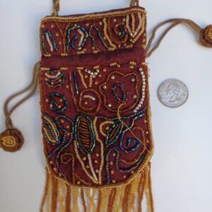 ***SOLD*** Handmade Vintage Velvet Beaded Bag/Purse for Phone, Glasses, ETC